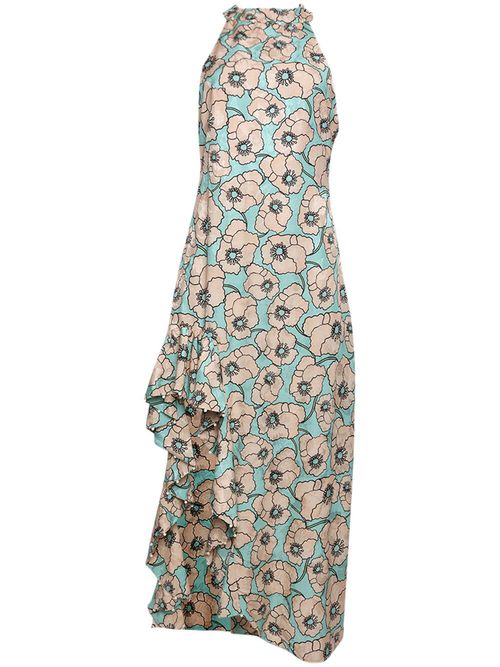 Gerbera floral-print dress - Blue