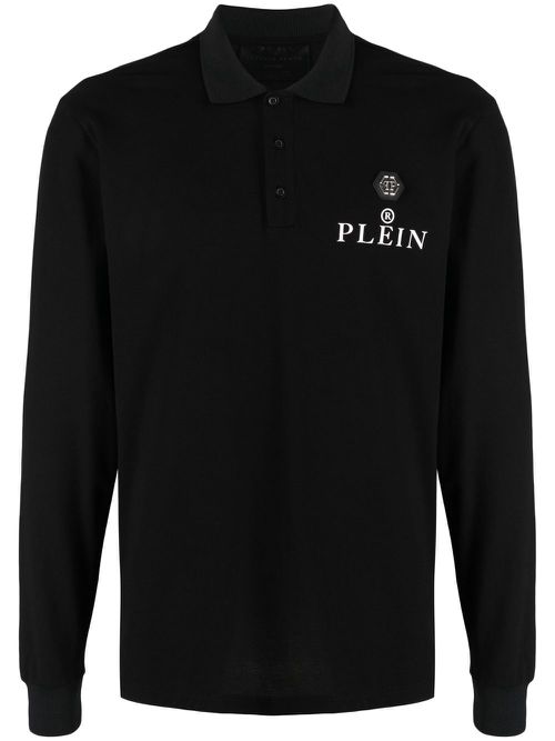 Long sleeve polo shirt - Black