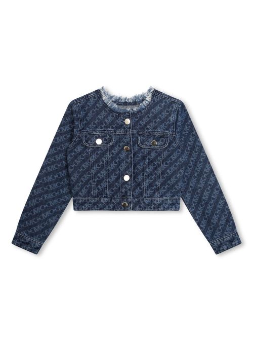 Logo-print denim jacket - Blue