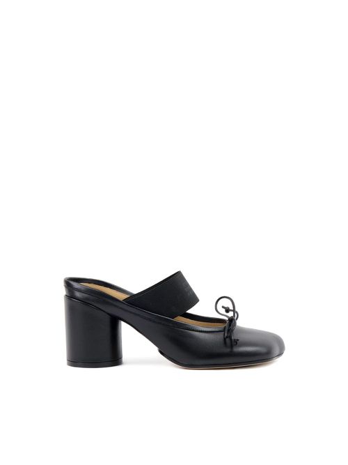 MM6 Maison Margiela 70mm logo-elastic Ballet mules - Black