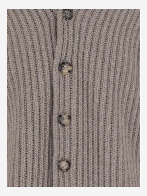 100% Wool Cardigan — Beige
