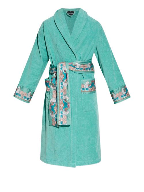 Turquoise embroidered robe - Green