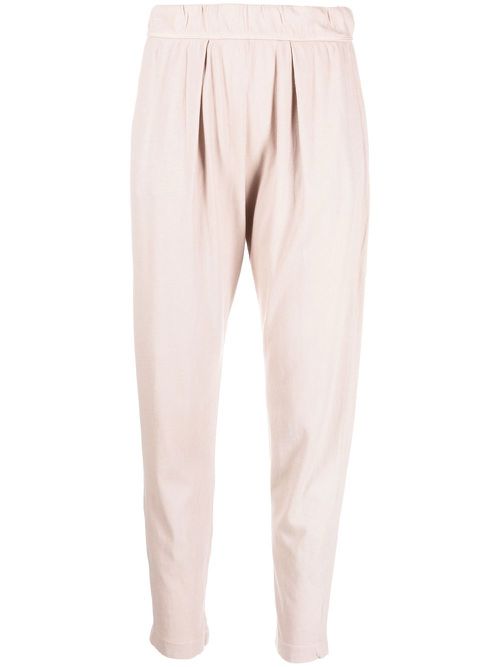 Tapered cotton trousers - Pink