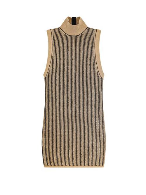 Tom Ford Sleeveless Ribbed-Knit Mini Dress