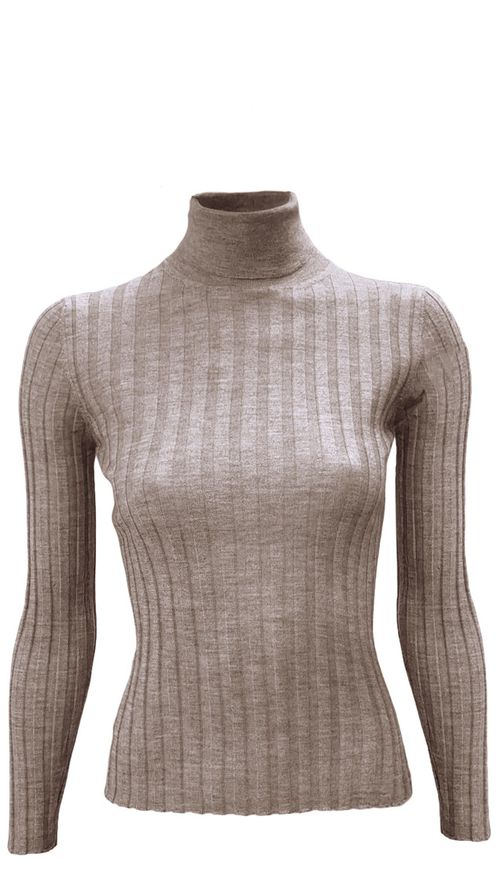 Brown Turtleneck Sweater