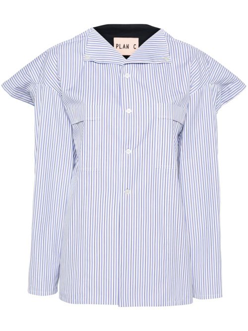 Colourblock panelled shirt - Blue