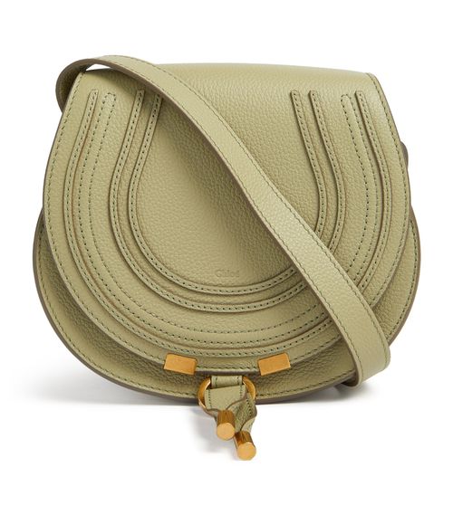 Small Leather Marcie Saddle Bag