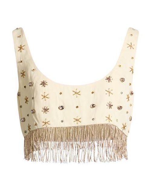 Forte_forte Woman Top Ivory Size 0 Viscose, Glass, Acrylic, Metallic fiber
