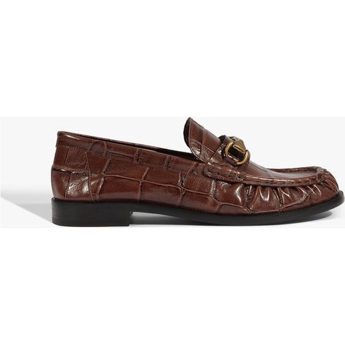 Yasmina Croc Flat - 11 / Root Brown / Croc