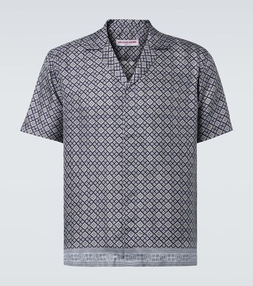 Maitan printed silk blowing shirt