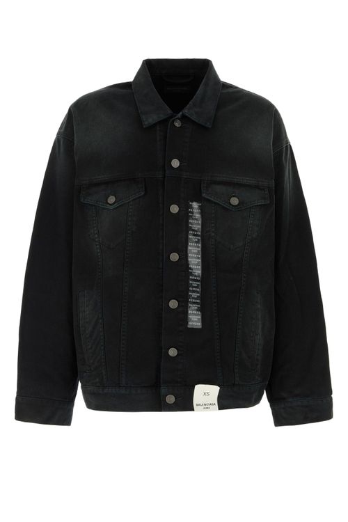 100% Cotton Denim Jacket — Black