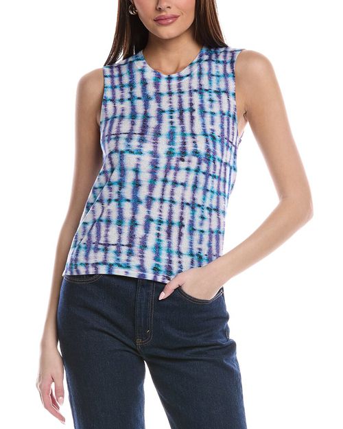 Printed Fine Gauge Knit Shell