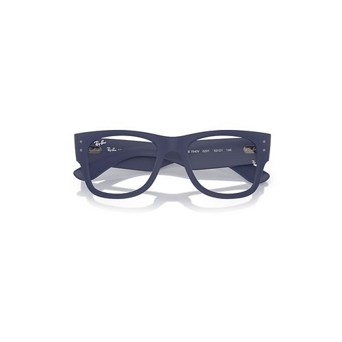 Ray-Ban Mega Wayfarer Optics Liteforce Optical Sand Blue Frame Clear Lenses Polarized 52-21