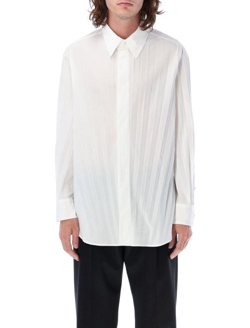 Pleated Cotton-blend Shirt