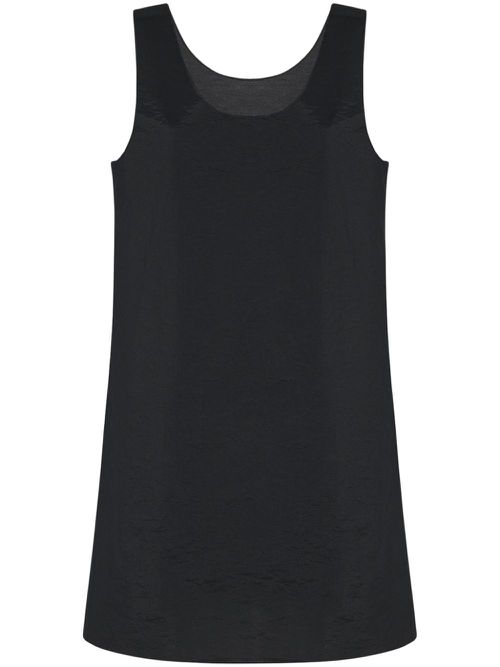 Scoop-neck tunic top - Black