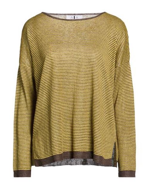 Woman Sweater Mustard Size XL Linen