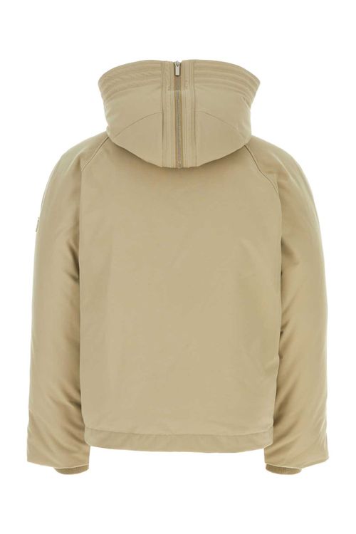 Beige Polyester Blend Padded Jacket
