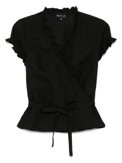 Agnès b. linen top - Black