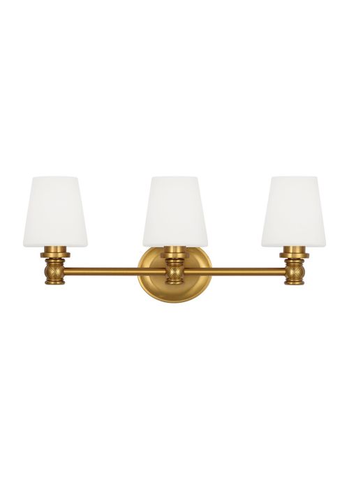 Burnished Brass Bathroom Vanity Light from the Xavierre Collection