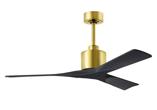 Nan 6-Speed Ceiling Fan in Brushed Brass with Matte Black blade
