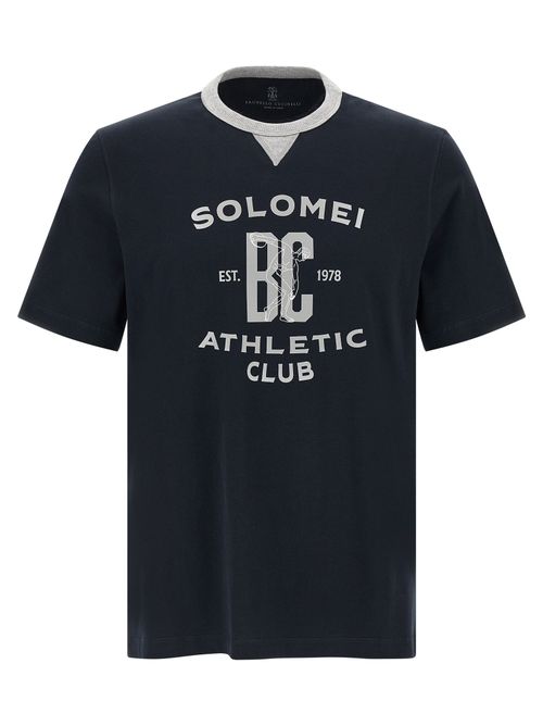 Logo-Printed Cotton T-Shirt — Navy