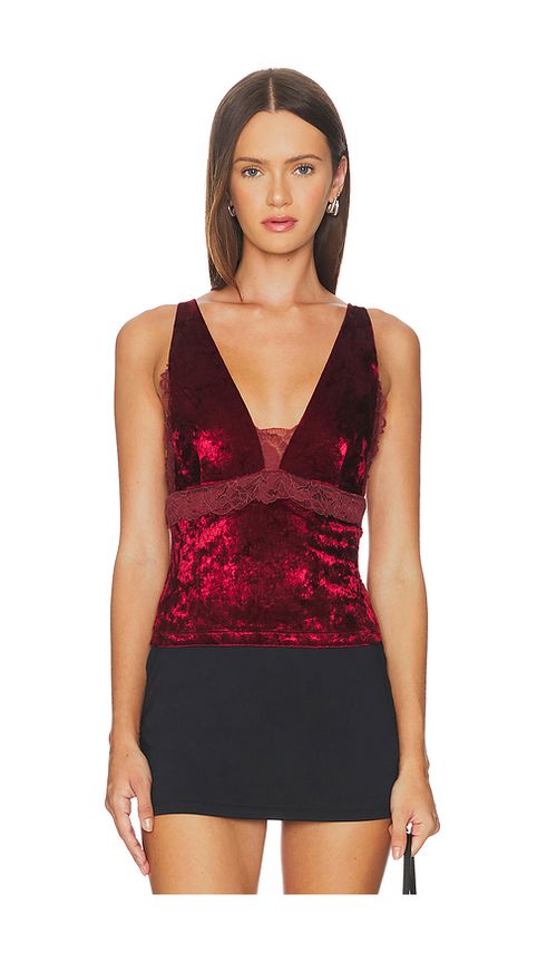 Free People Bed Of Roses Cami in Red. - XS also in L, M