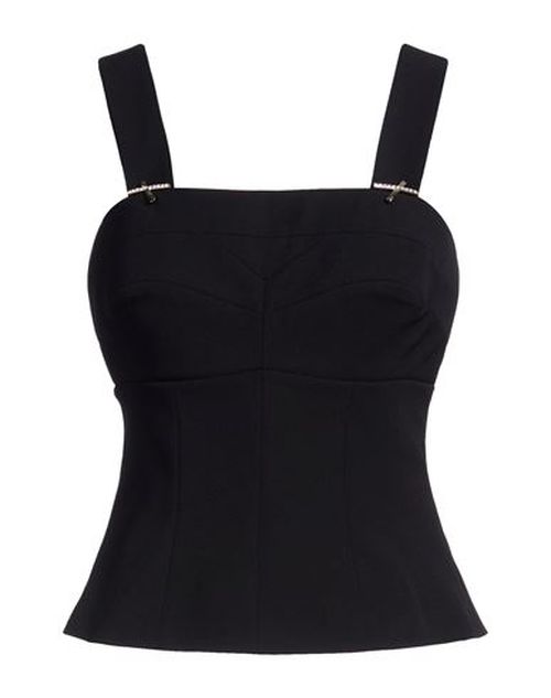 Woman Top Black Size 2 Viscose, Polyamide, Elastane