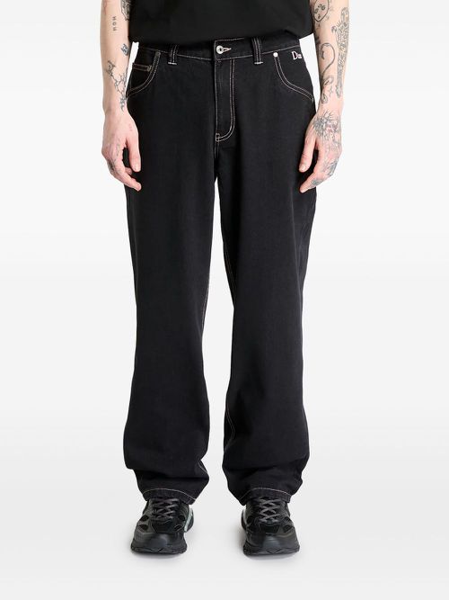 Logo-patch jeans - Black