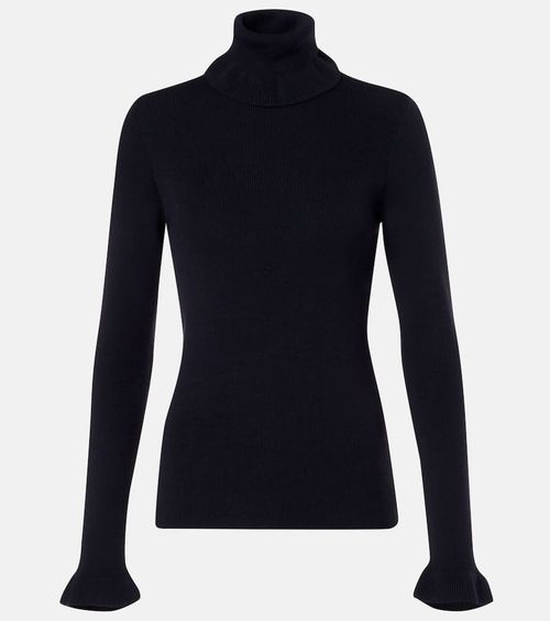 Chloé Ribbed-knit cotton and wool turtleneck sweater