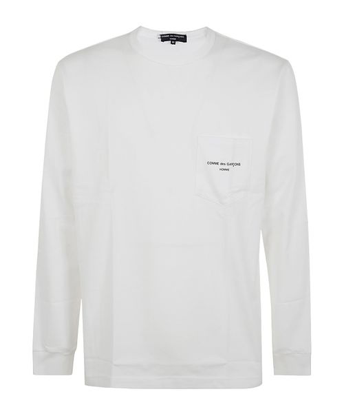 Comme des Garçons Homme Logo Printed Long-Sleeved T-Shirt