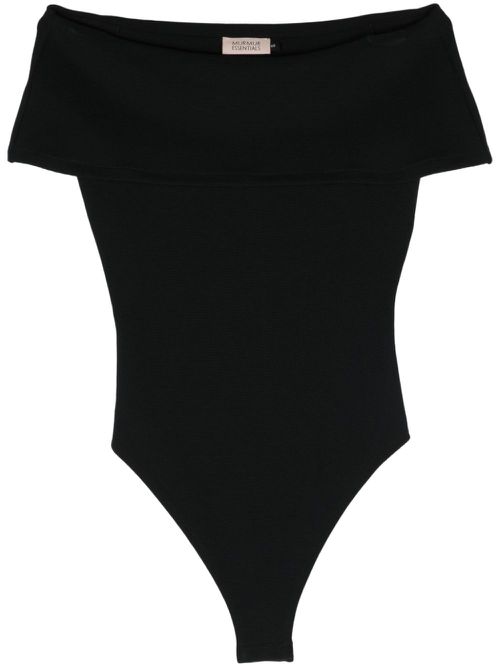 Ellipse off-shoulder bodysuit - Black