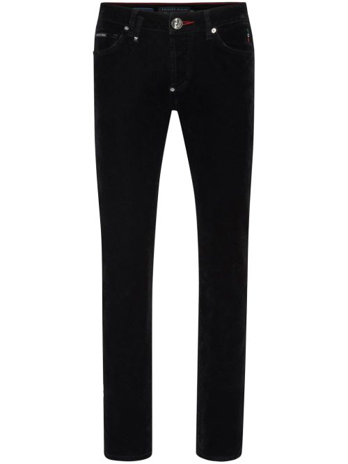 Mid-rise straight-leg jeans - Black