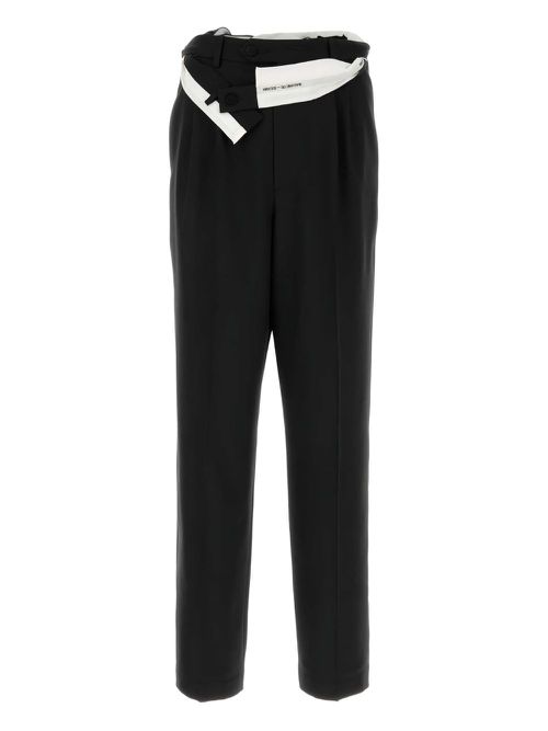 Magliano folded-waistband trousers - Black