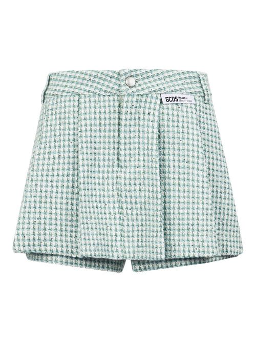 GCDS checked shorts - Green