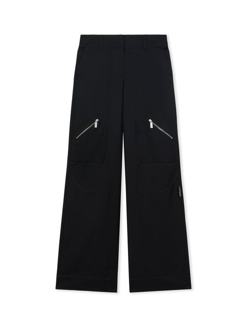 Women's Gabardine Cargo Pants - Female Pants & Denims Black