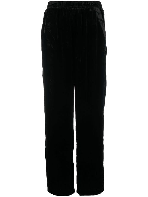 Gold Hawk Velvet Wide-Leg Trouser