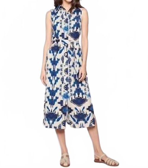 Livia Shirtdress In Blue Multi
