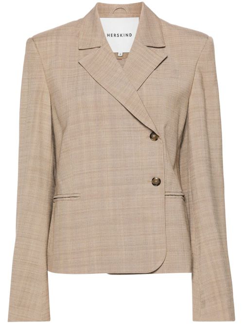 Pli single-breasted blazer - Neutrals
