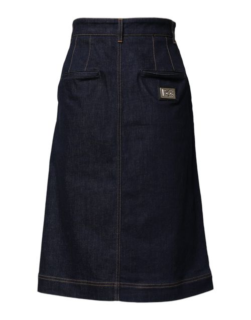 A-Line Denim Skirt — Navy