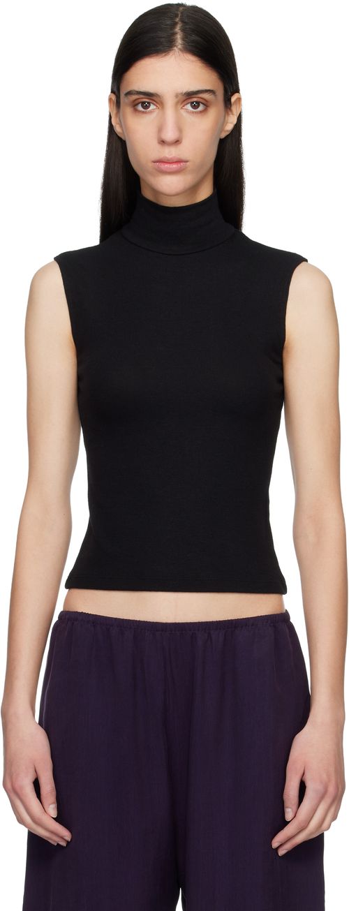 Black Lauren Sleeveless Turtleneck