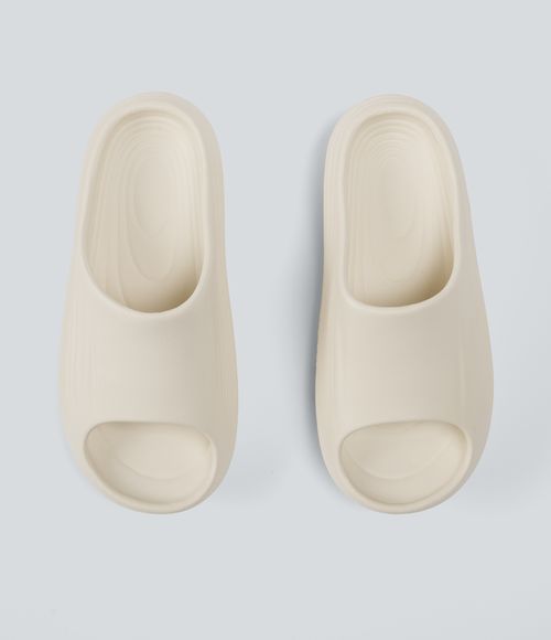 Wavy Casual Slides  - Light Beige