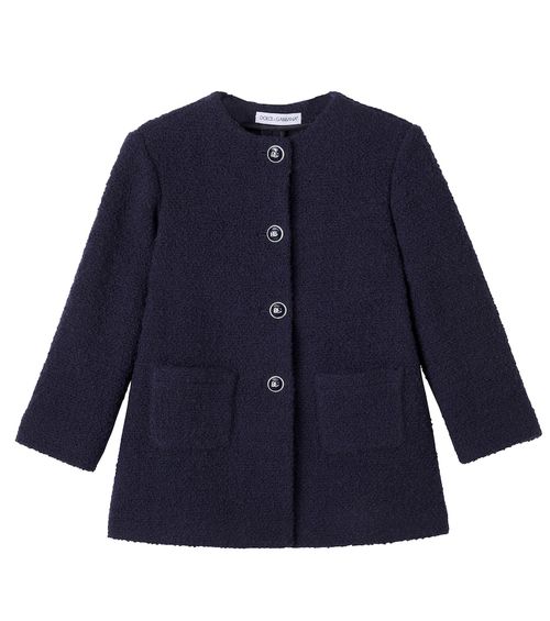 Wool-blend bouclé coat