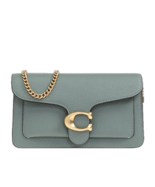 Coach Tabby Logo Plaque Chained Clutch Bag