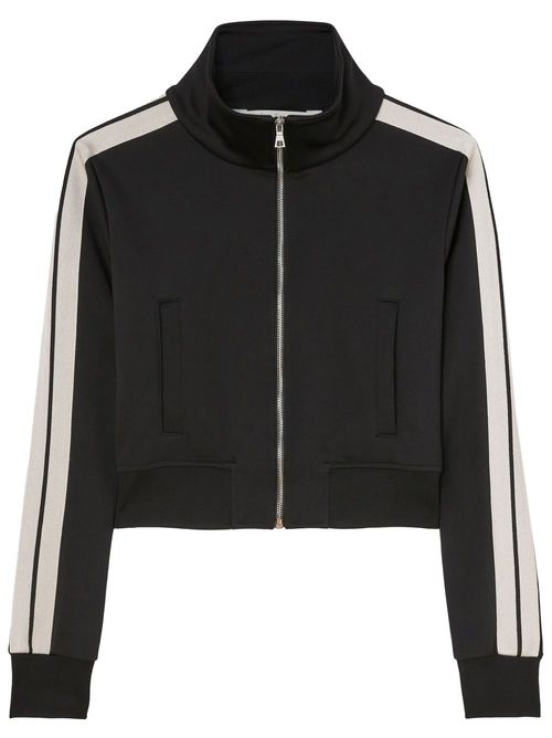 Side-stripe track jacket - Black