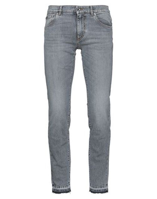 Man Jeans Grey Size 28 Cotton, Elastane