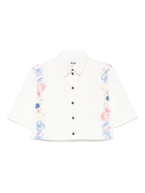 MSGM denim shirt - White