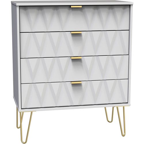 Geo 4 Drawer Chest with Gold Hairpin Legs | Roseland