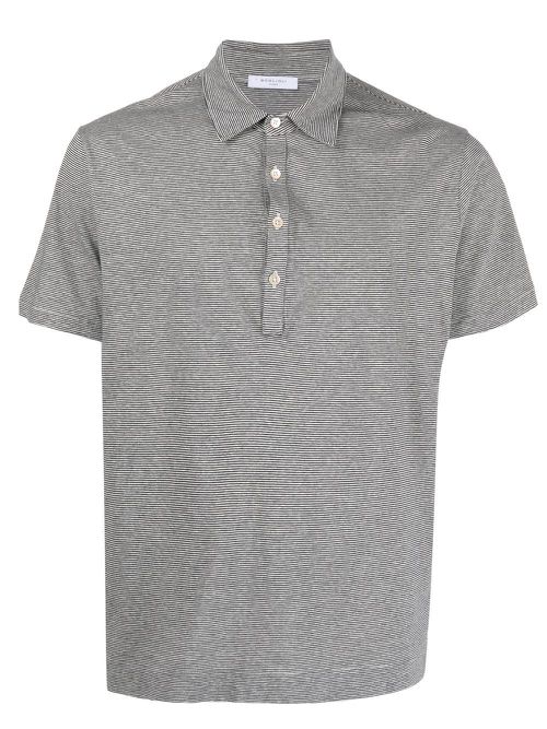 Striped polo shirt - Black