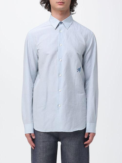 Shirt Men color Gnawed Blue