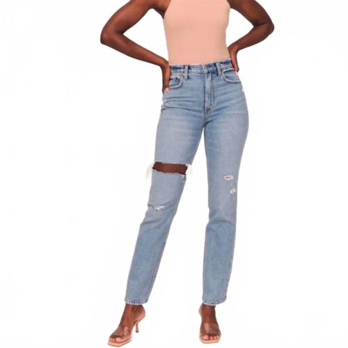 Ultra High Rise 90S Straight Jean In Blue